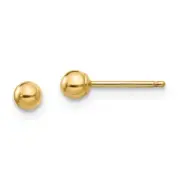Real 14kt Yellow Gold Madi K Polished 3mm Ball Post Earrings