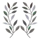 Metal Tree Leaf Wall Decor 2 Pack Vine Olive Leaf Wall Art Style 5, Multicolored