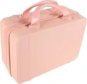 [VALICLUD] 14-inch Hard Travel Case Makeup Toiletry Bag Makeup Organizer Comfortable Grip Handle Mini Suitcase for Women Portable Vanity Case