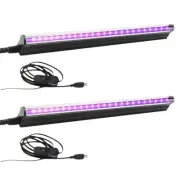 2 Packs LED UV Blacklight UV Lamp Bar Stage Blacklight Tube Portable UV Light