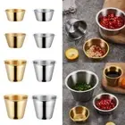 Mustard/Salad/Tomato Sauce Cup Silver Gold Condiment Container Restaurant