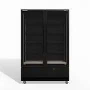 Skope BME1200N-A 2 Glass Door Display or Storage Fridge - Black