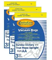 9 Eureka Victory and True Hepa Micro filtration Upright Style AA Vacuum Bags