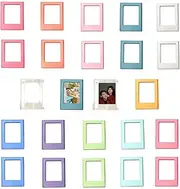 GYB 12PCS Colorful Magnetic Photo Frame for 3 Inch Mini Photo, Picture Collage Frames for Fridge Metal Surfaces, DIY Photo Frame (2 Sets)