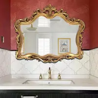 在飛比找蝦皮商城精選優惠-【免運】破損包賠歐式法式復古衛浴鏡美式浴室鏡壁掛鏡子衛生間牆