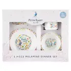 Dinner Set Beatrix Potter Peter Rabbit 5-Pc Melamine, Great Gift Idea, JAS-PE998