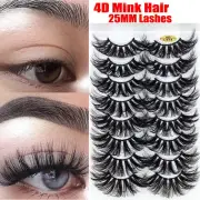 Volume Wispy Fluffy Eyelash Extension False Eyelashes 4D Mink Hair 25mm Lashes