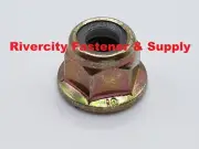 (300) M6-1.0 Metric Hex Flange Stop Lock Nut Nylon Insert DIN 6926 6mm M6x1.0 ZY