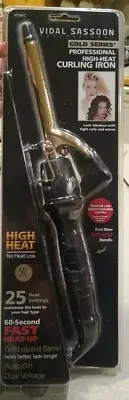 Vidal Sassoon Pro .5 Barrel 24k Gold Series High Heat VS181C Curling Iron