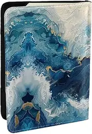 [JEJEA] Within The Tides Print Travel Organizer Credit Cards Case Passport BookPassport Holder Cover Wallet forTraveling,, Black, One Size