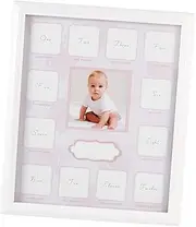 Vaguelly 12 Months Photo Frame Newborn Keepsake Baby Growth Record Frame for Nursery