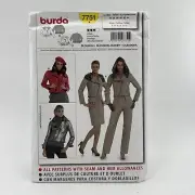 BURDA 7751 Sewing Pattern TWO STYLE JACKET Large Collar With Hood Pattern New