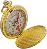 [JOINPAYA] Vintage Clamshell Pocket Watch Compass Zinc Alloy Outdoor Navigation Tool for Hiking and Camping Portable and Lightweight for Men and Women