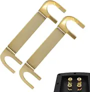 Copper Terminal Cup Connector - 2 Pieces Gold-Plated Gold Speaker Wiring Lug | Sturdy Speaker Cable Lugs | Speaker Wiring Connector for Installation, Connect and Replace Speaker Wiring