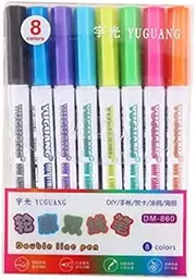 8/12/24 Color Multicolored Super Squiggles Outline Marker Pen Set Painting Art (8 Colors)