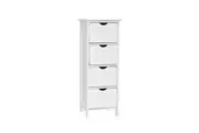 Arven 4-Drawer Multipurpose Bathroom Storage Cabinet Talboy - White