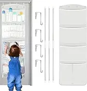 Stuffed Animal Organizer - Over Door Organizer with 4 Large Pockets,Nursery Bins, Baby Ideas Holder, Animals Stuffy Bags, Plush Animal Nets for Nursery, Dolls