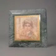 Rare Edna Hibel Trinket Box Marble Art Trinket Or Jewelry Box