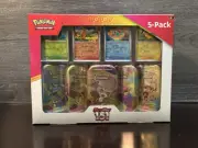 Pokemon TCG Scarlet & Violet 151 (5 Pack) Mini Tins Bundle w/ 4 Promos SEALED