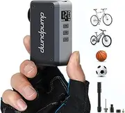 dwndpump Mini Bike Pump with Gauge, 120 PSI Electric Bicycle Pump, Rechargeable Bike Air Pump Portable, Auto Stop, with Presta and Schrader Valves, for Road Bike, Mountain Bike, Sports Balls