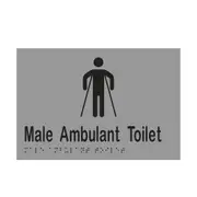Metlam Toilet Braille Signage 220x150mm - Available in Male and Female Function