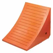 Checkers Wheel Chock,17" D,14" H,14" W,Orange UC1210 Checkers UC1210