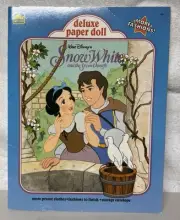 Uncut 1991 Golden Book Deluxe Paper Doll Disney Snow White And The Seven Dwarfs