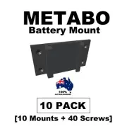 Metabo 18v Volt Battery Holder Mount Bracket - 10 Pack (10 Mount + 40 Screws)