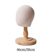 Wig Stand for Kids Multipurpose with Detachable Wood Base Mannequin Head for