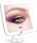 30X Lighted Magnifying Mirror with Lights - Makeup Mirrors with Suction Cups and