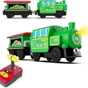 B-Qtech Motorized Train for Wooden Tracks, Battery Operated Locomotive Train,Remote Control Locomotive Train Set for Toddlers, Electric Train Toy Compatible with Thomas Brio Railway Track