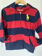 New ~ Polo Sport Ralph Lauren Boy Full Zip Hooded Fleece Coat Jacket L/G (14-16)