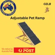 PaWz 5 Point Adjustable Height Wood Carpet Pet Dog Cat Ramp Ladder