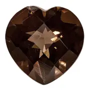 Gemstone Smoky Quartz Aa Quality 6mm Heart Checkerboard