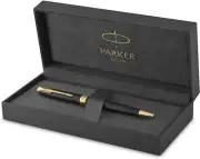 Parker Sonnet Ballpoint Pen Matte Black & Gold Black Ink New In Box 1931519