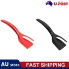 2 in 1 Non Stick Grip Flip Fried Egg Tong Toast Bread Pancake Spatula (Red)