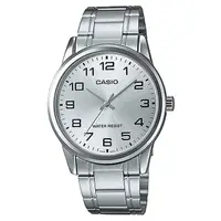 在飛比找PChome24h購物優惠-【CASIO 卡西歐】商務百搭大三針不鏽鋼腕錶/銀x銀面(M