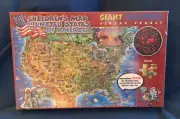 Children's Map of the United States of America Jigsaw Puzzle Giant 500 pcs NEW