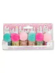 Nail Polis Set With Pompoms