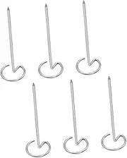 Toyvian 6Pcs Vertical Barbecue Skewers Reusable Stainless Steel BBQ Skewers for Air Fryers Grills for Chicken Meat Seafood and Vegetables for Outdoor Gatherings