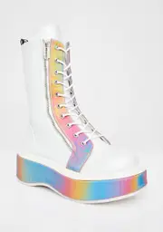 [Demonia] Electric Fusion Reflective Platform Boots