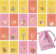 Funny Affirmation Cards Set, Floral Themed Positive Affirmation Cards, Sweary Encouragement Confirmation Card for Self Care Stress Relief Motivate Family Friends Colleagues Students,20 Pcs, 2"x3.5"