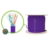 Serveredge Cat6A 305M Network Cable Futp Solid Lszh 23Awg Purple
