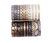 20 Rolls Slim Gold Foil Washi Tape Set Decorative Washi Masking Tapes 7mm Wide Adhesive Tape Label Sticker for DIY Arts & Crafts Scrapbooking Journals Plan