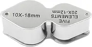 20x 10x Jewellers Loupe Magnifying Glass Triplet Dual Lens with Exquisite Protection