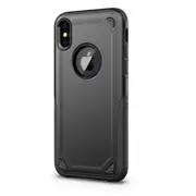 2Pc Shockproof Rugged Armor Protective Case For Iphone X / Xs (Black)
