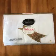 VINTAGE NEW Fieldcrest Perfection Twin Fitted Sheet White Combed Percale