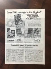 1981 vintage original print ad Avalon Hill / Sports Illustrated Games