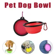 Pet Dog Bowl 4 Portable Travel Collapsible Foldable For Food & Water Bowls Dish