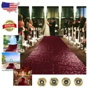 Seamless 3FTx15FT Burgundy Aisle Runner - Perfect for Indoor/Outdoor Ceremonies
